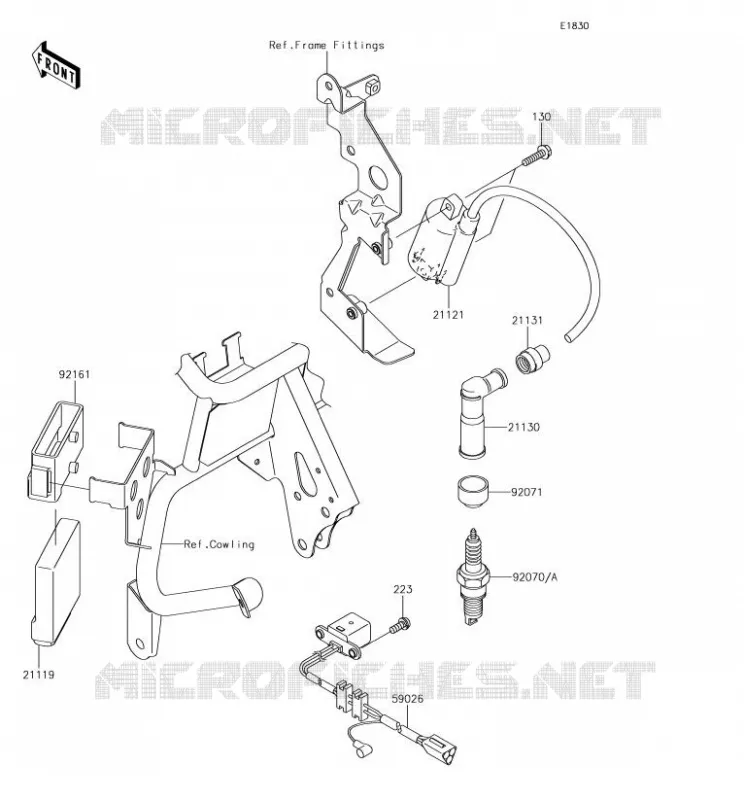 SYSTEME D&acute;ALLUMAGE Kawasaki MOTOS 650 2018 KLR650  KL650EJF