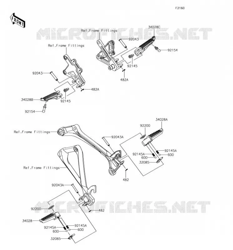 REPOSE PIED Kawasaki MOTOS 1000 2018 NINJA ZX-10R SE  ZX1002CJF