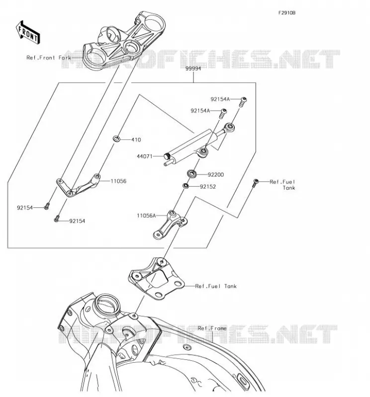 ACCESSOIRE (AMORTISSEUR DE DIRECTION) Kawasaki MOTOS 636 2018 NINJA ZX-6R  ZX636FJF