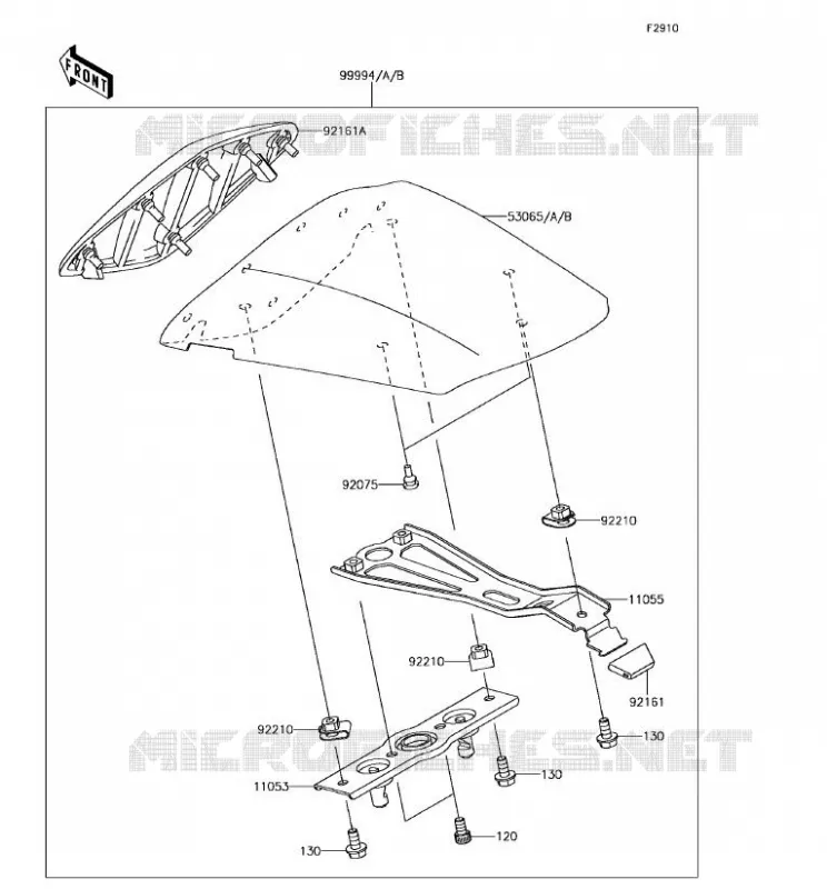 ACCESSOIRE (COUVRE SELLE) Kawasaki MOTOS 636 2017 NINJA ZX-6R ABS  ZX636FHF