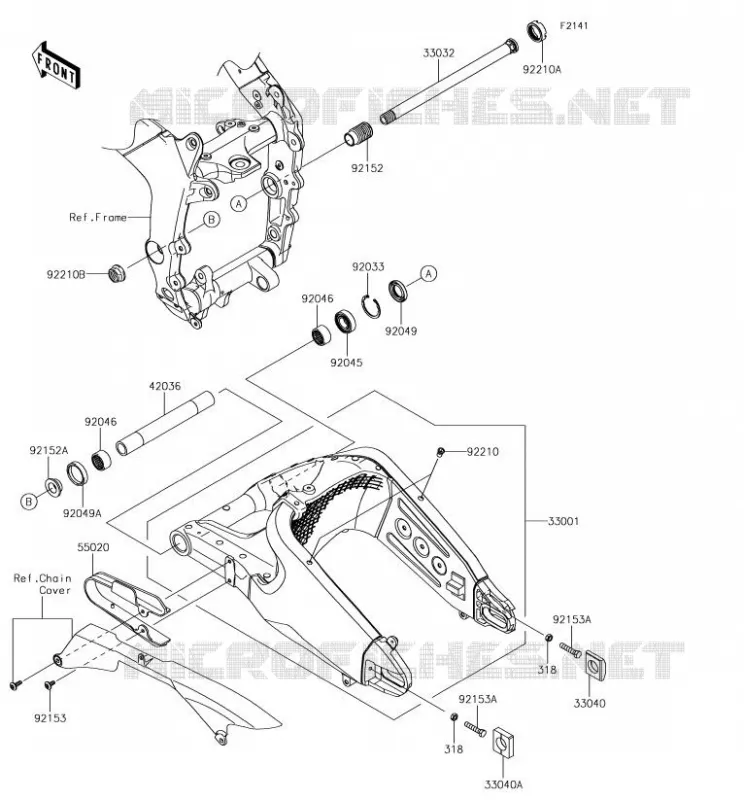 BRAS OSCILLANT Kawasaki MOTOS 636 2018 NINJA ZX-6R  ZX636EJF