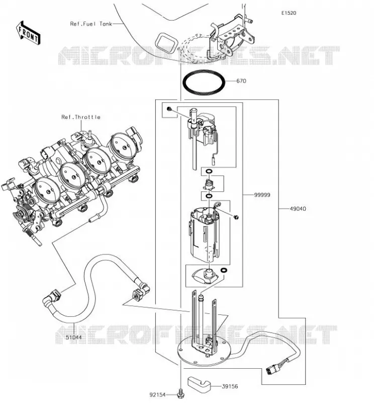POMPE A ESSENCE Kawasaki MOTOS 636 2018 NINJA ZX-6R  ZX636EJF