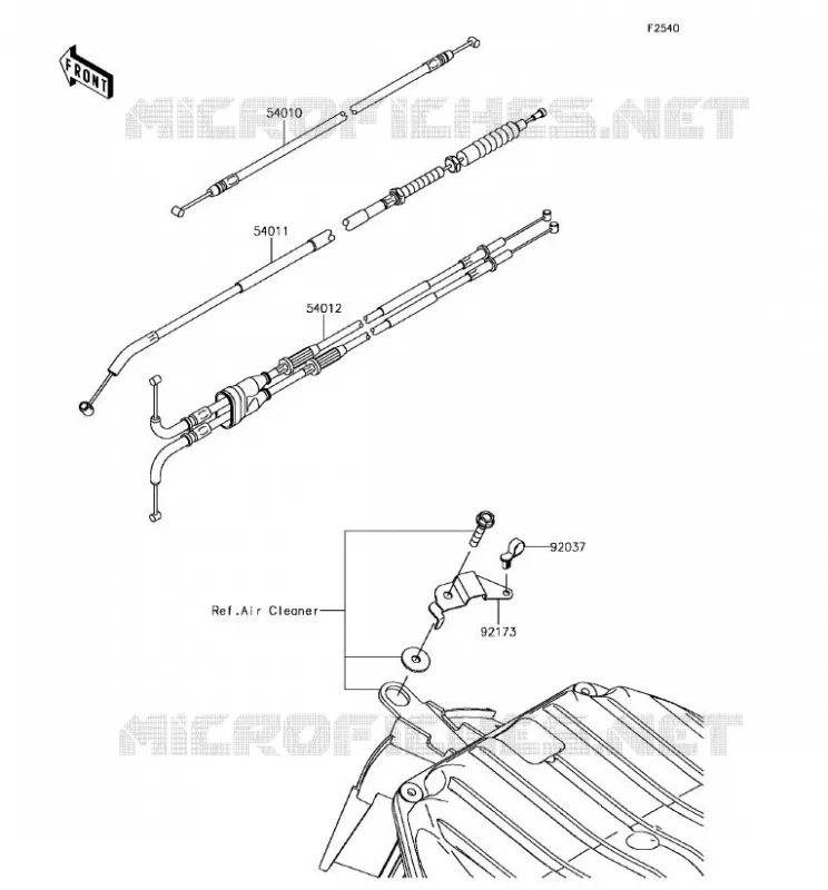 CABLES Kawasaki MOTOS 636 2017 NINJA ZX-6R  ZX636EHFA