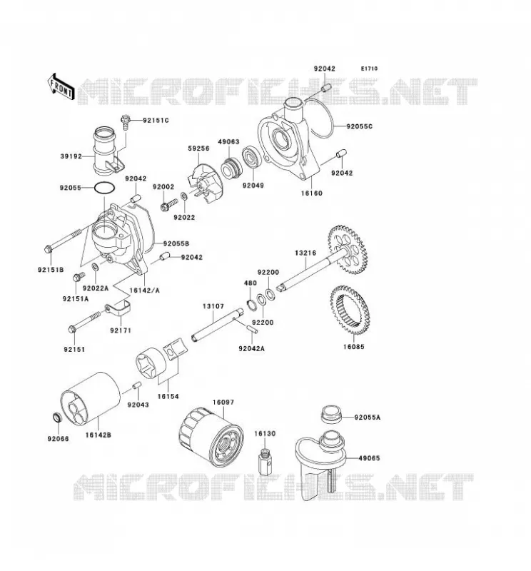 POMPE A HUILE Kawasaki MOTOS 1200 2002 NINJA ZX-12R  ZX1200-B1H