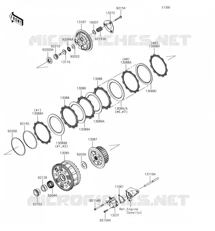 EMBRAYAGE Kawasaki MOTOS 1000 2018 NINJA H2 SX SE  ZX1002BJF