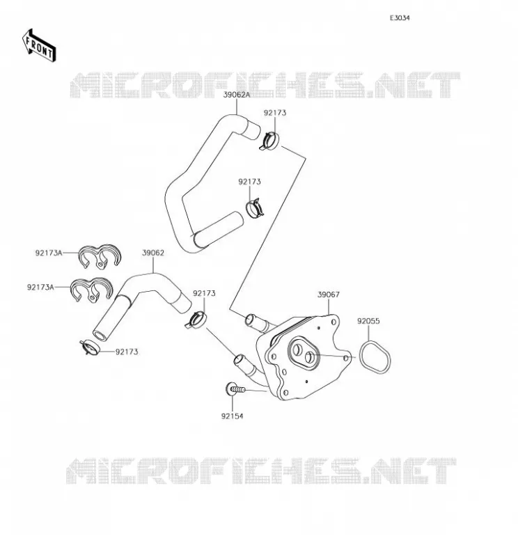 RADIATEUR D'HUILE Kawasaki MOTOS 1000 2018 NINJA H2 SX SE  ZX1002BJF