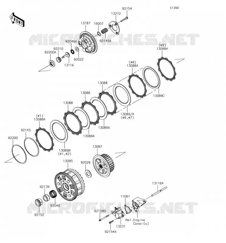 EMBRAYAGE Kawasaki MOTOS 1000 2018 NINJA H2 SX  ZX1002BJF