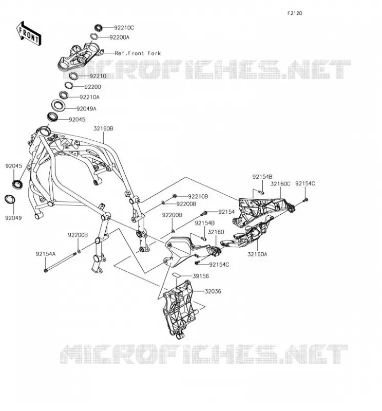 CH&Acirc;SSIS Kawasaki MOTOS 1000 2018 NINJA H2R  ZX1000YJF