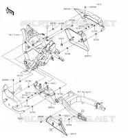 CACHE LAT&Eacute;RAL/GARDE CHAINE pour Kawasaki VULCAN 1700 VOYAGER 2018