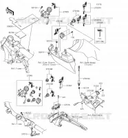 CONTACTEUR SERRURE/R&Eacute;FLECTEUR pour Kawasaki VULCAN 1700 VOYAGER 2018