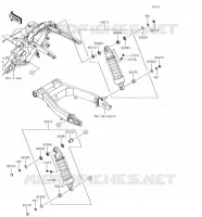 SUSPENSION/AMORTISSEUR pour Kawasaki VULCAN 1700 VOYAGER 2018