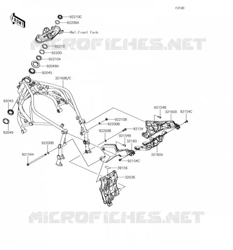 CH&Acirc;SSIS Kawasaki MOTOS 1000 2018 NINJA H2  ZX1000XJF