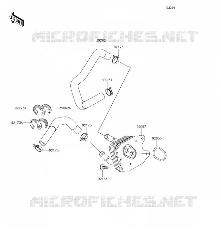 RADIATEUR D'HUILE Kawasaki MOTOS 1000 2018 NINJA H2  ZX1000XJFA