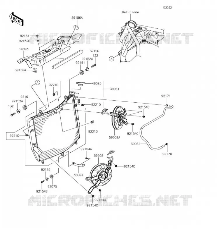RADIATEUR Kawasaki MOTOS 1000 2018 NINJA H2  ZX1000XJFA