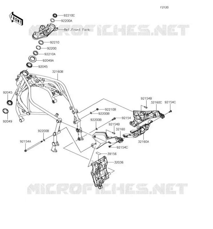 CH&Acirc;SSIS Kawasaki MOTOS 1000 2017 NINJA H2R  ZX1000YHF
