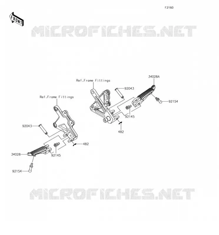 REPOSE PIED Kawasaki MOTOS 1000 2018 NINJA ZX-10RR  ZX1000ZJF
