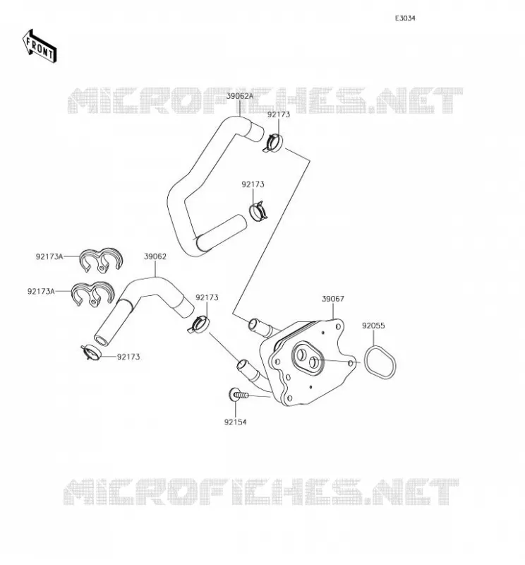 RADIATEUR D'HUILE Kawasaki MOTOS 1000 2018 NINJA H2 SX  ZX1002AJF