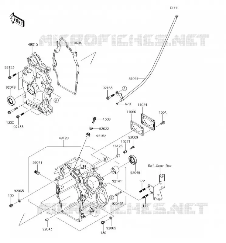 CARTER MOTEUR(S) Kawasaki SSV 620 2018 MULE 4010 4X4  KAF620TJF