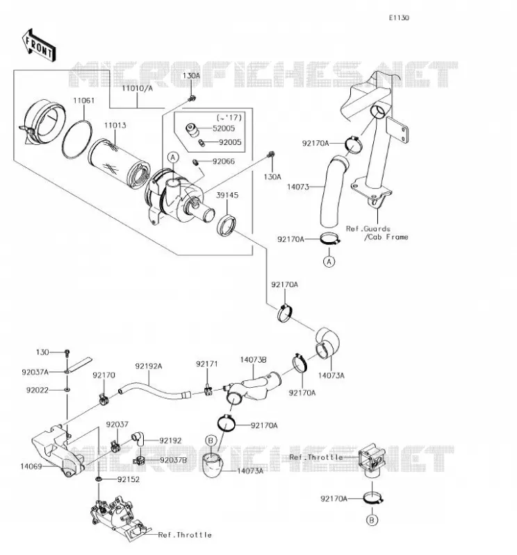 FILTRE A AIR Kawasaki SSV 620 2018 MULE 4010 4X4  KAF620TJF