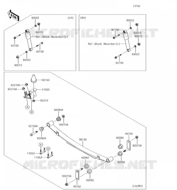 SUSPENSION ARRI&Egrave;RE Kawasaki SSV 620 2018 MULE 4010 4X4  KAF620TJF