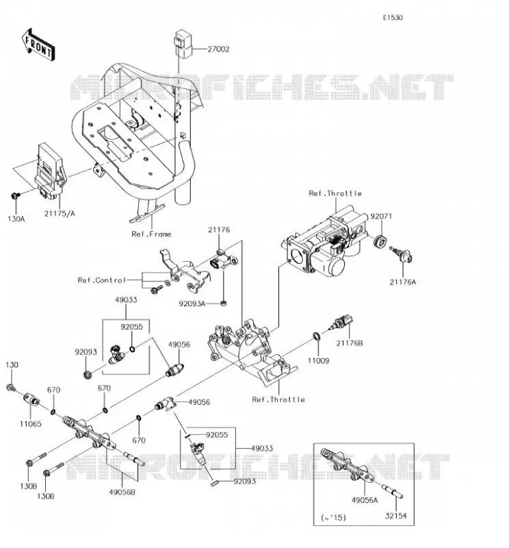 INJECTION CARBURANT Kawasaki SSV 620 2018 MULE 4010 4X4  KAF620MJF