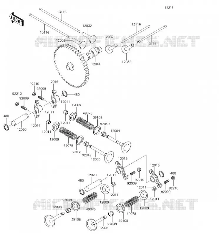SOUPAPE/ARBRE A CAME Kawasaki SSV 620 2018 MULE 4010 4X4  KAF620MJF