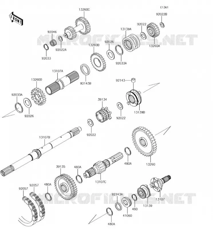 TRANSMISSION Kawasaki SSV 620 2018 MULE 4010 4X4  KAF620MJF