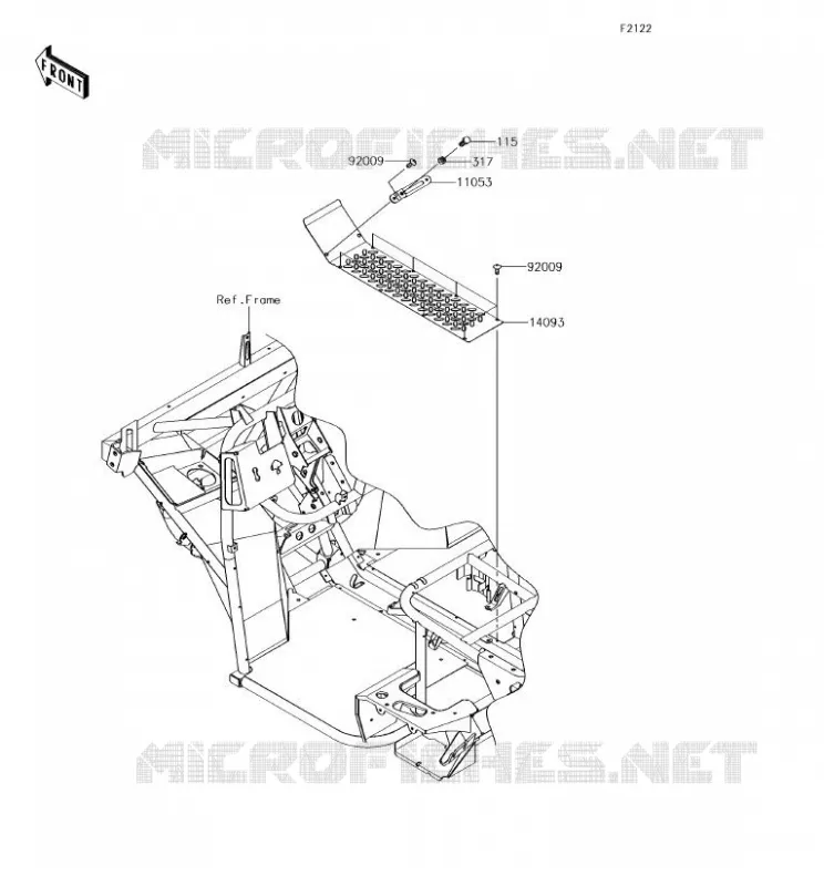 SUPPORT MOTEUR Kawasaki SSV 400 2018 MULE SX  KAF400JJF