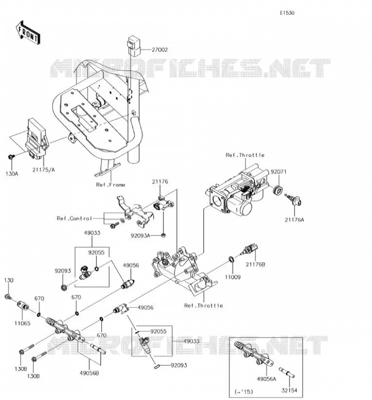 INJECTION CARBURANT Kawasaki SSV 620 2018 MULE 4000  KAF620PJF