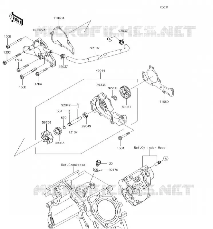 POMPE &Agrave; EAU Kawasaki SSV 620 2018 MULE 4000  KAF620PJF