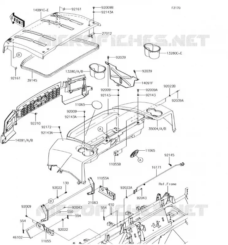 GARDE BOUE Kawasaki SSV 620 2018 MULE 4000  KAF620PJF