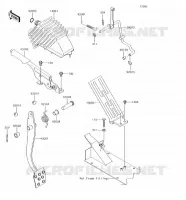 PEDALE DE FREIN/LEVIER ACCELERATEUR pour Kawasaki MULE 4000 TRANS 2018