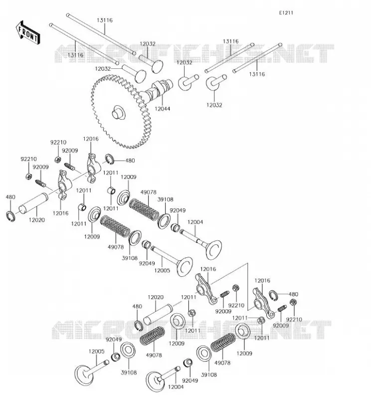 SOUPAPE/ARBRE A CAME Kawasaki SSV 620 2018 MULE 4000 TRANS  KAF620WJF