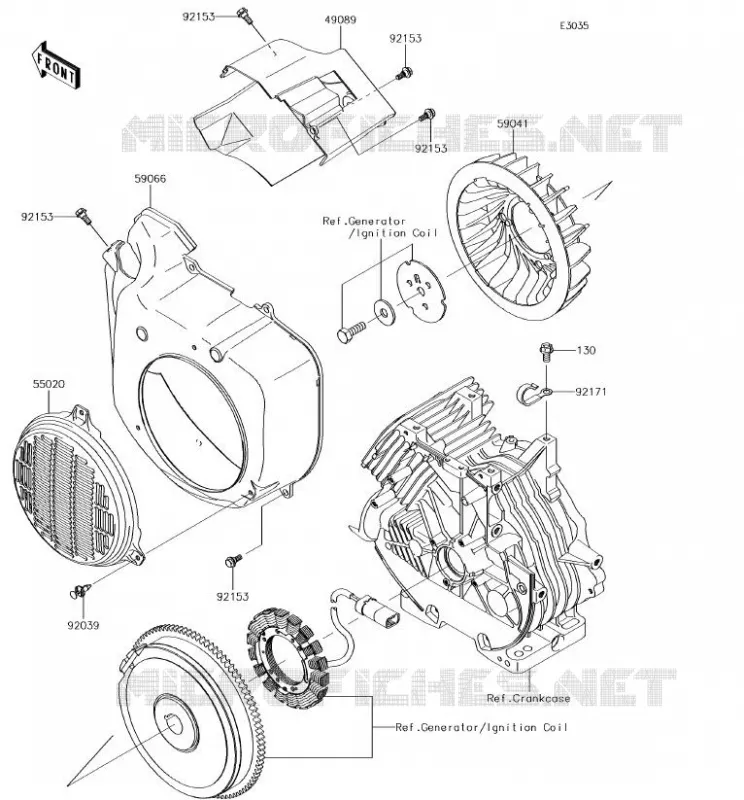 REFROIDISSEMENT Kawasaki SSV 400 2018 MULE SX  KAF400MJF