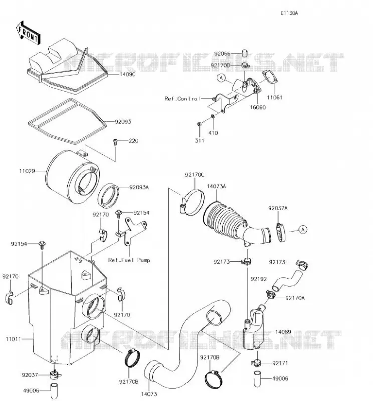 FILTRE A AIR(CN) Kawasaki SSV 400 2018 MULE SX 4X4  KAF400KJF