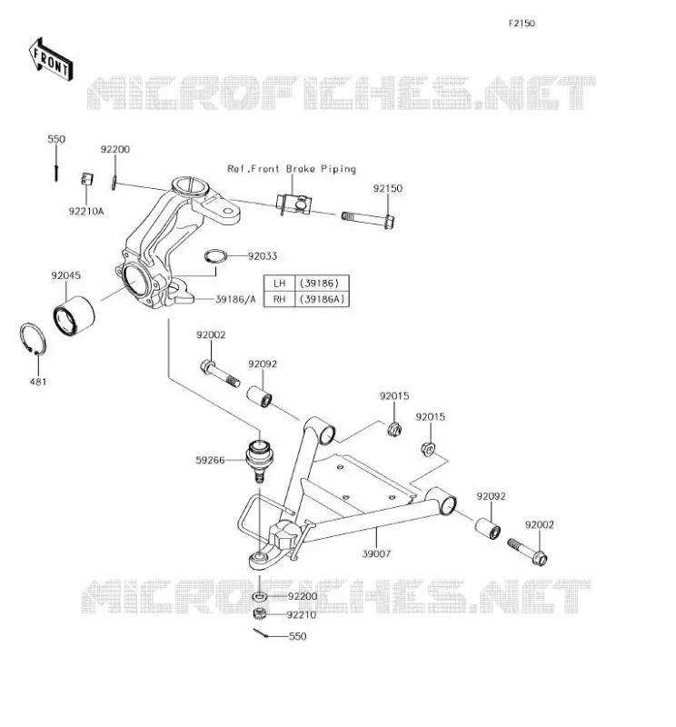 SUSPENSION Kawasaki SSV 400 2018 MULE SX 4X4  KAF400KJF