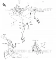 PEDALE DE FREIN/LEVIER ACCELERATEUR pour Kawasaki MULE SX 4X4 2018