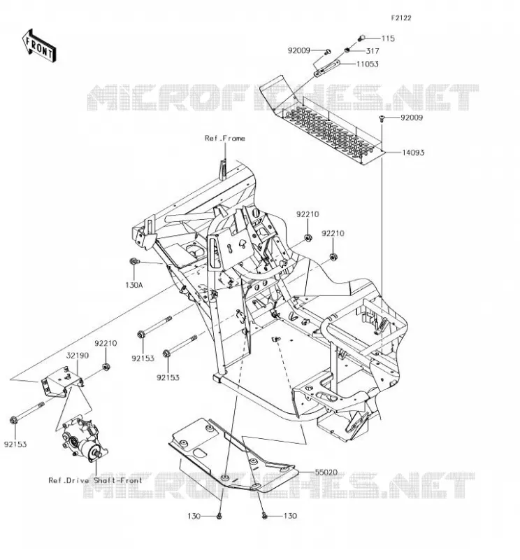 SUPPORT MOTEUR Kawasaki SSV 400 2018 MULE SX 4X4  KAF400HJF