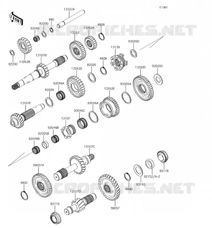 TRANSMISSION Kawasaki SSV 1000 2018 MULE PRO-DX  KAF1000EJF