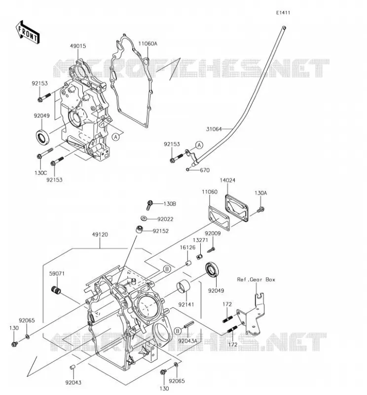 CARTER MOTEUR(S) Kawasaki SSV 620 2018 MULE 4010 TRANS 4X4  KAF620XJF