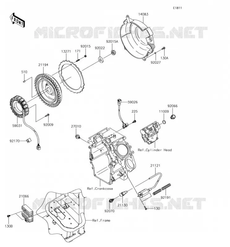 GENERATEUR/BOBINE Kawasaki SSV 620 2018 MULE 4010 TRANS 4X4  KAF620XJF