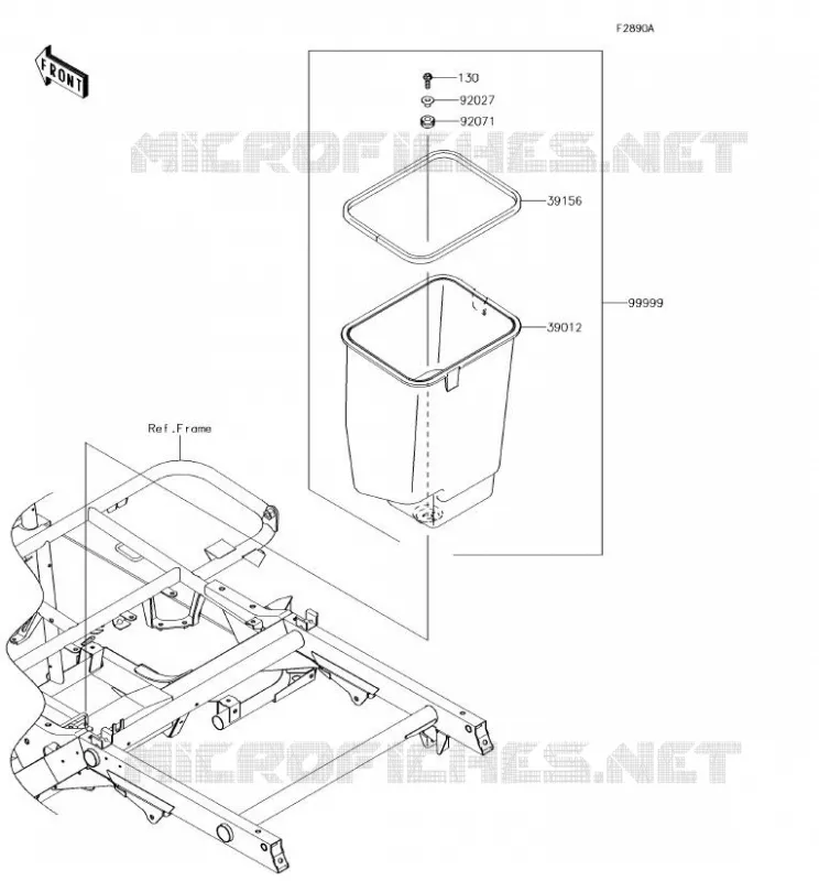 PIECE EN OPTION(CADRE) Kawasaki SSV 400 2018 MULE SX  KAF400LJF