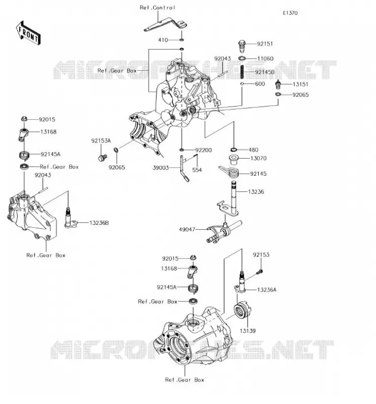 SELECTEUR Kawasaki SSV 400 2018 MULE SX  KAF400LJF