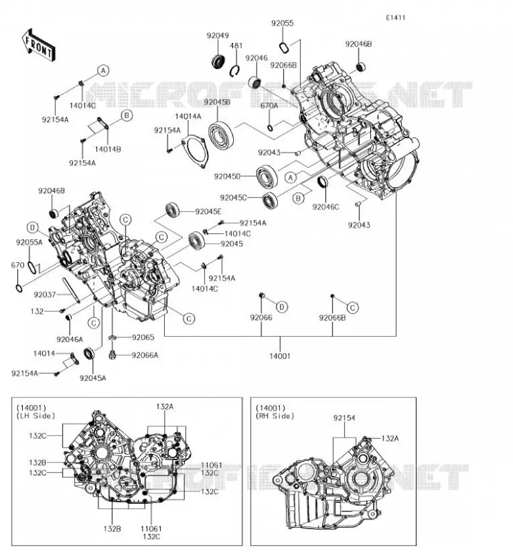CARTER MOTEUR(S) Kawasaki SSV 800 2018 TERYX 4  KRT800FJF