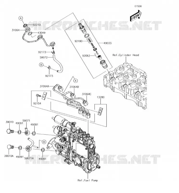 INJECTION CARBURANT Kawasaki SSV 1000 2018 MULE PRO-DXT  KAF1000AJF