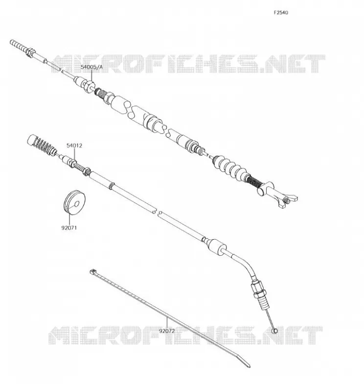 CABLES Kawasaki SSV 800 2018 TERYX 4  KRT800GJF