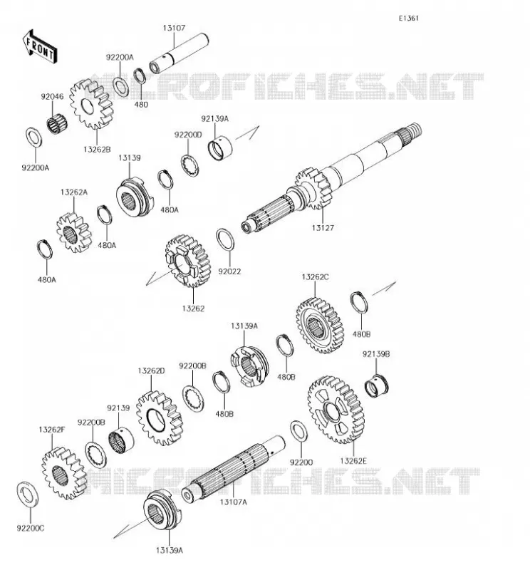 TRANSMISSION Kawasaki SSV 800 2018 TERYX 4  KRT800GJF