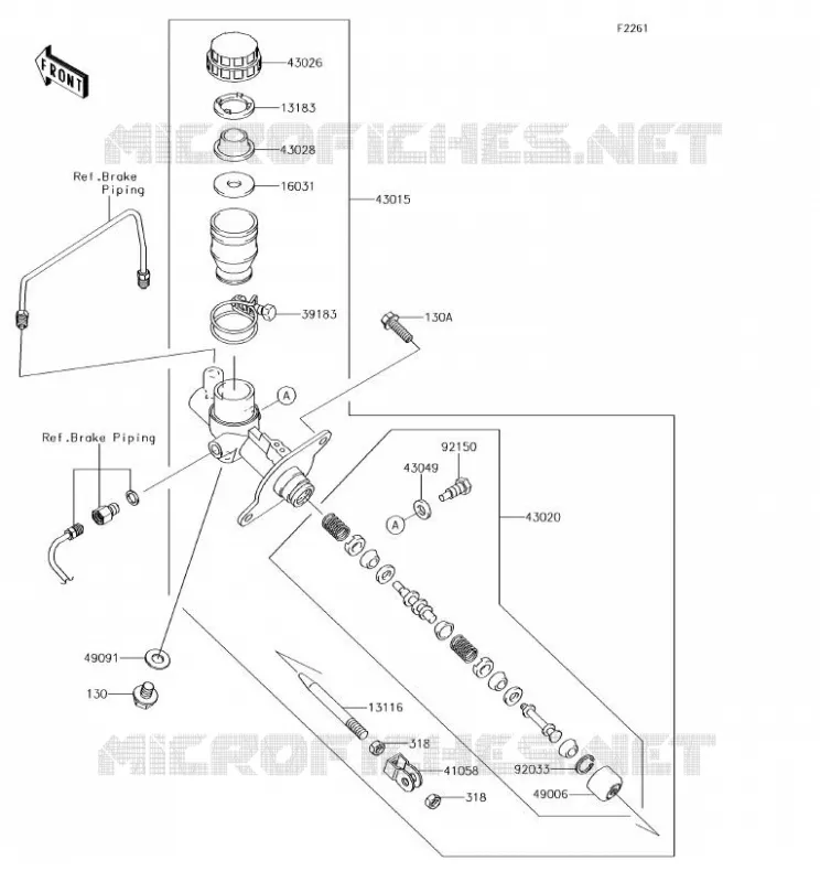 MAiTRE CYLINDRE Kawasaki SSV 800 2018 TERYX  KRF800GJF