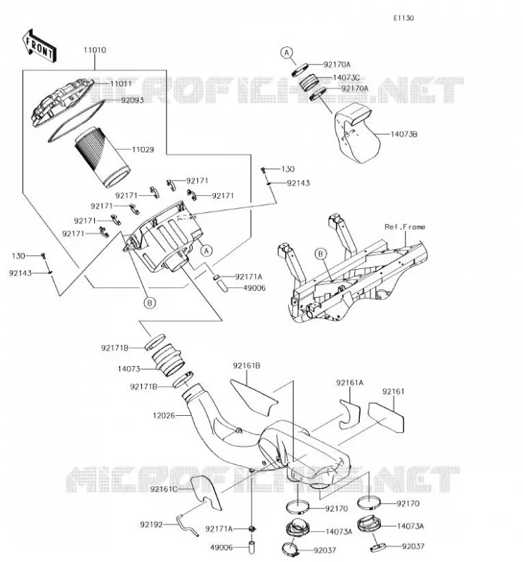 FILTRE A AIR Kawasaki SSV 800 2018 TERYX  KRF800FJF