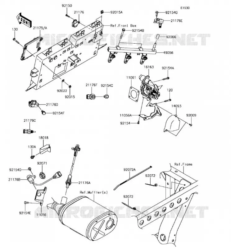 INJECTION CARBURANT Kawasaki SSV 820 2018 MULE PRO-FXT  KAF820BJF
